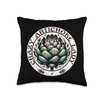Crazy Artichoke Lady Artichoke vegan vegetarian artichoke Throw Pillow