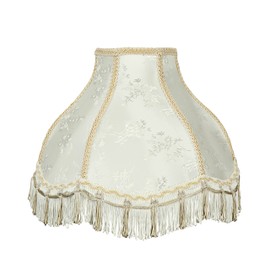 Aspen Creative 30331A Transitional Scallop Bell Shape Spider Construction Lamp Shade in Ivory, 13" wide (5" x 13" x 9 1/2")