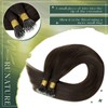 RUNATURE Nanoring Extensions Real Hair Brown 60 cm Long Hair