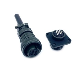 1 Set MS3106A14S-2S MS3102A14S-2P Industrial Circular Connector, MIL-DTL-5015 Series Threaded Connector 4 Pin Contacts Solder Male Connectors Straight, 14S Shell Size