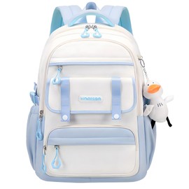 mygreen Cute Girls Backpack with Safety Whistle & Reflective Strip - Large Capacity School Bag for Ages 6-12 | Ergonomic Design | Water-Resistant Blue