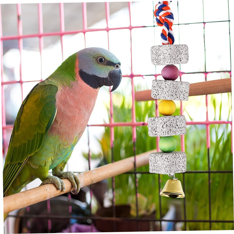 SUPVOX Juego de 4 Juguetes para Pájaros Piedras para Loros