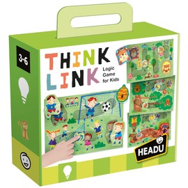 Headu MU53542 Think Link Logic Kids, Educational Game 1-3 Years, Multi-Coloured