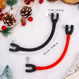 BOXOB Pack of 2 Ski Tip Connectors for Children, Ski Tip Connector Ski Training Aid Ski Training Equipment Downhill Ski Accessories Ski Connector for Beginners