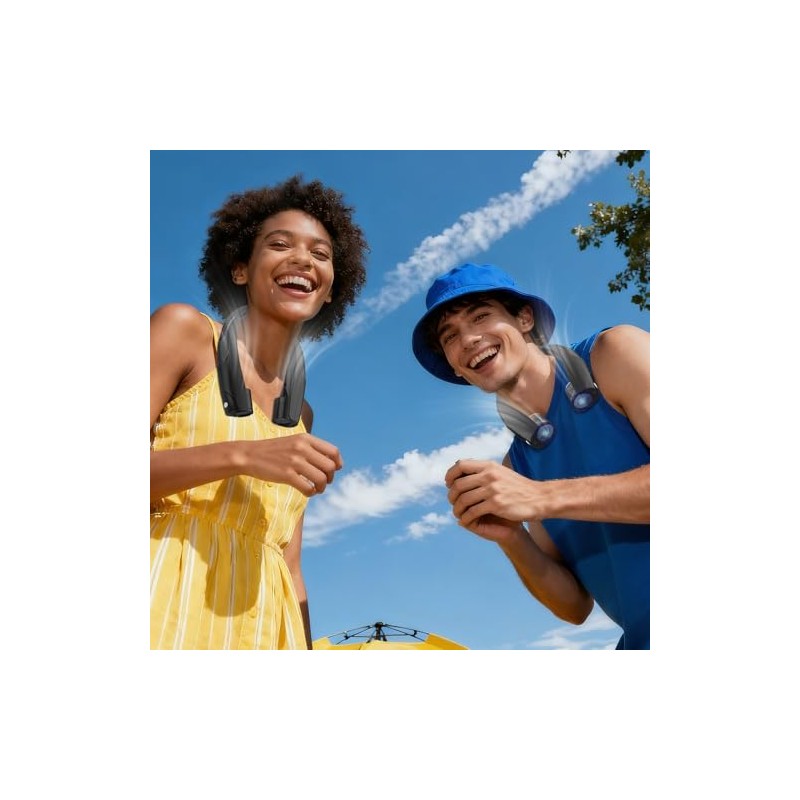 Enituo Portable Neck Fan - Hands-Free, Rechargeable, 6 Speeds