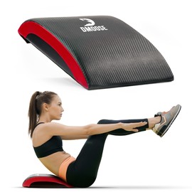 DMoose Ab Mat for Abdominal & Core Trainer Exerciser Mat Provides relief to Lower Back and Lumbar Support while doing exercising (Black/Red)
