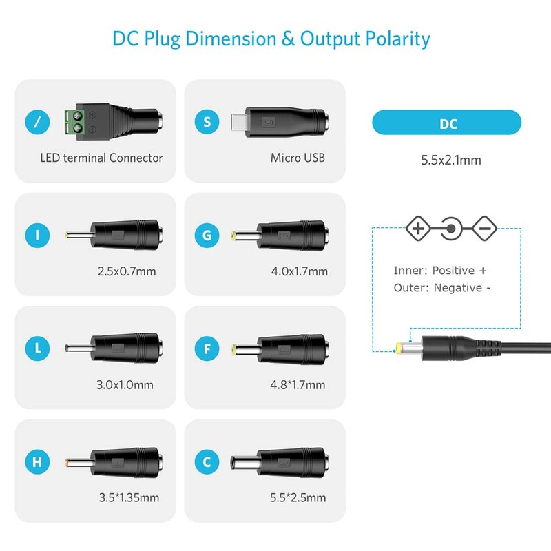 Belker 24W Multi Voltage 3V 4.5V 5V 6V 7.5V 9V