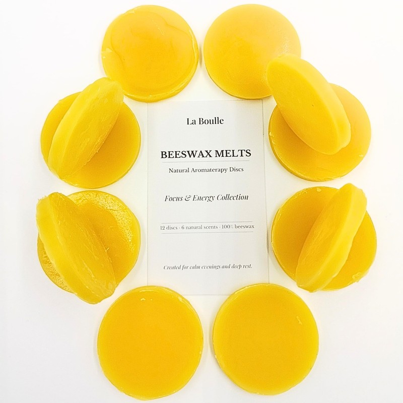 La Boulle Focus & Energy Beeswax Wax Melts – 12