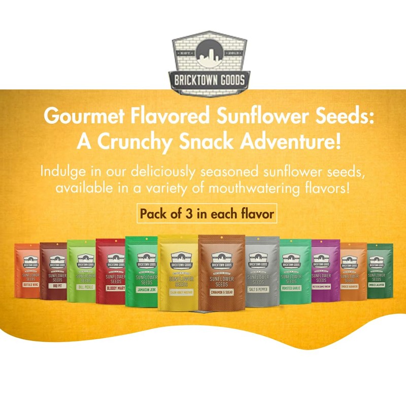 Bricktown Goods Cajun Honey Mustard Flavored Sunflower Seeds - Boldly