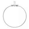 Platinum Beading Hoop, 10 Silver Plated Brass 30mm Round Beading