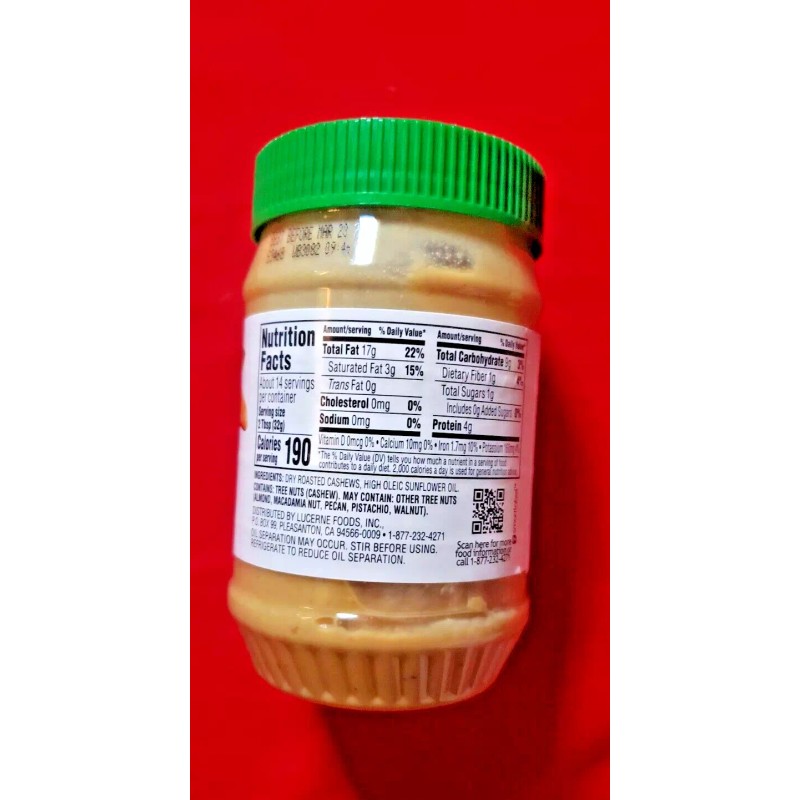 OPEN NATURE 2 PACKS OPEN NATURE CREAMY CASHEW BUTTER NO