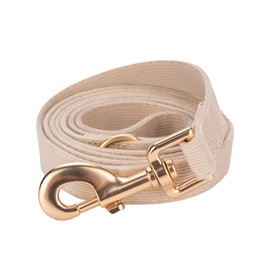 Ewinoom Soft Cotton Dog Leash, 5 Ft Heavy Duty Corduroy Dog Leashes with Gold Metal Hook for Small Medium Large Dogs,Medium,White