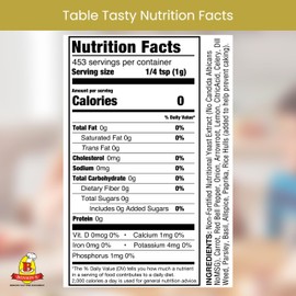 Benson’s - Table Tasty Salt Substitute, Salt-Free Gourmet Popcorn Seasoning, No Sodium, No Potassium Chloride, No MSG, Gluten Free, 1 Pound Bag