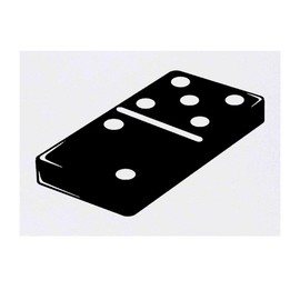 'Domino Piece' Temporary Tattoo - Water Resistant, Skin-Safe, Non-Toxic Transfer (TO00034372)