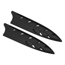 PATIKIL Knife Sheaths for Kitchen Knife for 8" Chef Knife, 2 Pcs Knife Edge Guard, Knife Sheath Covers Sleeves, Feathered Chef's Knife Set, Black, 8.5"x 2"