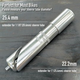 ONIPAX Bike Stem Quill Adapter 22.2mm / 25.4 mm (25.4mm)