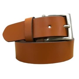 BRADLEY CROMPTON Mens Tan Brown Full Leather Grain Casual Formal Belts (120 cm/ 44 Inches)
