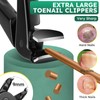 Upgrade Long Handled Toenail Clippers for Seniors with Lock, Large