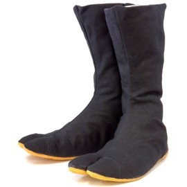 Rikio Fighter Shimebuto Black Jikatabi (Wide Calf Outdoor Tabi) (30.0 JP / 12 US Men)