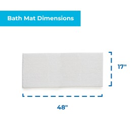 Linenspa Chenille Bath Mat— 1 Piece, Non Slip, Water Absorbent, Fast Drying, Machine Washable, Bath Rug For Bathroom - Dorm Room Essentials , 17 x 48