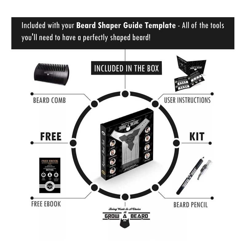 Grow Alpha Beard Moldeador De Barba Y Herramienta Para Dar