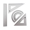 Accod Aluminum Alloy Ruler Set Math Ruler Geometry Tool Set