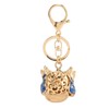 6pcs Lion Dance Keychains Cute Funny Exquisite Metal Rhinestone Chinese