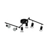 Unicozin LED 6 Light Track Lighting Kit, Black 6 Way
