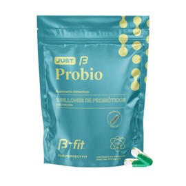B-FIT Just Probio - Probióticos con Tecnología DuoCap | 60 Cápsulas, 2 Billones de Probióticos por Porción, Metaboost, Producto Natural y Seguro