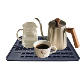 Drying Mat for Pour Over Coffee Maker Set Bar Service Spill Mat Heat Resistant Silicone Mats Counter Top Dryer Pad