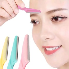 Perfiladores de Cejas,Multiusos Maquinilla de Afeitar Ceja con Cubierta para Mujeres,Afeitadora Precisión para Depilación Facial,Kit de Depilación Facial Set 3 Unid