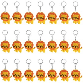 iMagitek 24 Pack Lion Keychains Safari Animal Keychains for Lion Themed Party Favors, Jungle Safari Party Favors, Birthday Party Bag Fillers, School Carnival Rewards