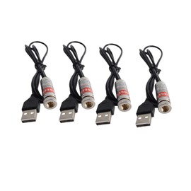 Red line laser module, industrial laser module, adjustable focus, line length 39″USB connector diameter 12mm(point-4pack)