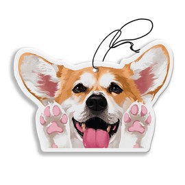 WIRESTER Hanging Air Freshener for Car, Home, Bathroom, Office, Decorative Charm Ornaments, Red Pembroke Welsh Corgi Dog