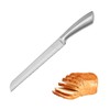 Brotmesser Wellenschliff,Ultrascharf Einteiliges Design Edelstahl-Brotmesser Brotmesser Klein, Rostfreier Edelstahl, 20