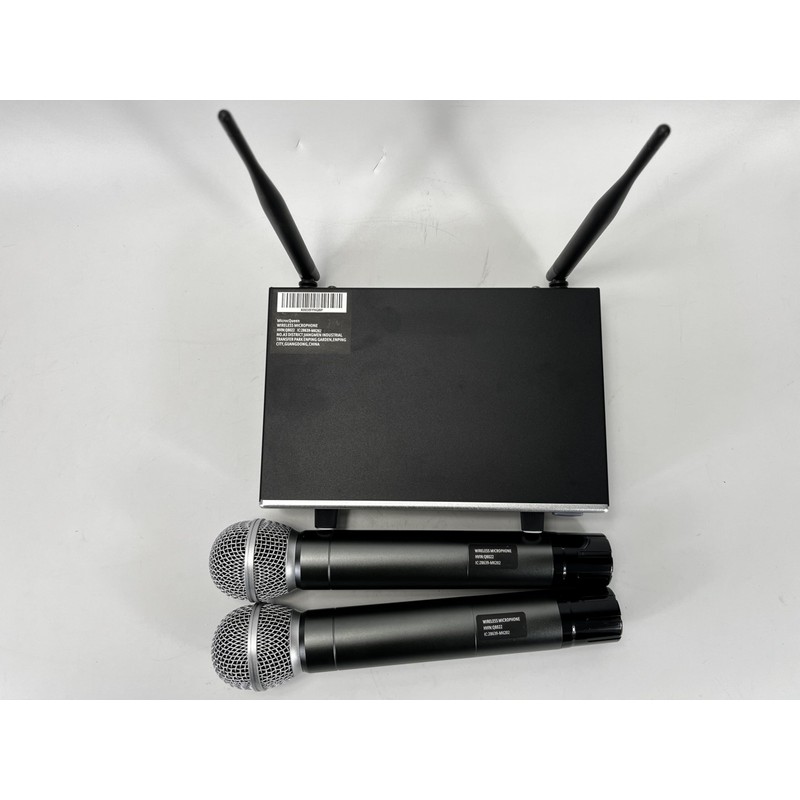 MicrocQueen Wireless Microphone System, UHF Cordless Mic Set with 2