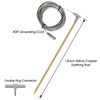 Brass Grounding Rod with 40ft Wire,Universal Outdoor for Grounded Earthing