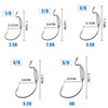 Weighted Worm Fishing Hooks,20pcs Offset Wide Gap Worm Hooks Weighted