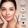 Eyebrow Pen 2-in-1 Dual Ended Waterproof Eyebrow Pencil with 4