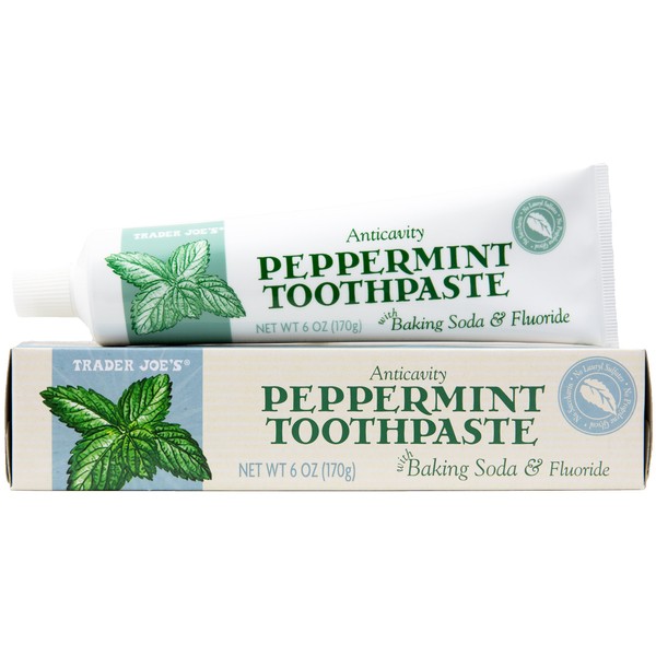 Trader Joe's Anticavity Peppermint Toothpaste with Baking Soda (2-Pack)