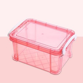 kobeIeen Transparent Index Card Holder Removable Snap-tight Lid Notecard Collection Box Flash Cards Organizer for Office School
