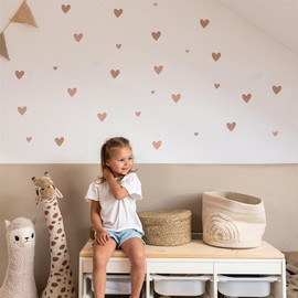 lilimaus Wall Stickers for Children's Room [132 Pieces] - Wall Sticker Hearts - Wall Sticker for Children's Room Girls & Boys - Wall Decoration Children & Baby - Baby Room Decoration - Sticker Wall -