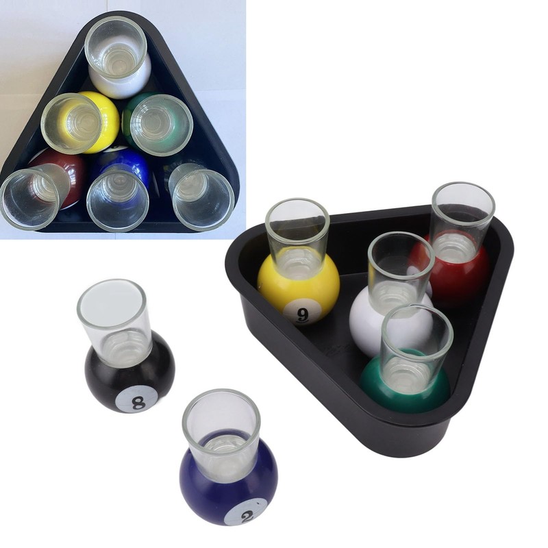 Zerodis 6pcs Billiards Pool Balls Shot Glasses - Fun and