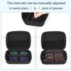 Mkono Travel Sunglasses Organizer Glasses Case Multiple Pairs with Adjustable