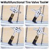 ecocstm 2 PCS 4-Way Tire Valve Stem Removal Tool, 4-in-1
