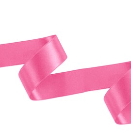 Trimming Shop 40 mm x 25 Metres Double Sided Ribbon, Satin Ribbon for Gift Wrapping, Hair Bows Making, Wedding, Crafts, Sewing, Christmas Decoration, Pink