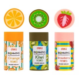 Bloominc 6 Pz Goma Borrador En Cilindro Con Forma De Frutas Mixtas
