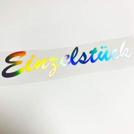 Car Sticker Oilslick Hologram Sticker Rainbow Colours Tuning Sticker Slickoil (Hologram Glitter Silver, 30 cm)