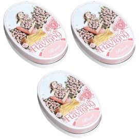 Les Anis De Flavigny, Rose (French Mints), 1.75 Ounce Tin Pack of 3