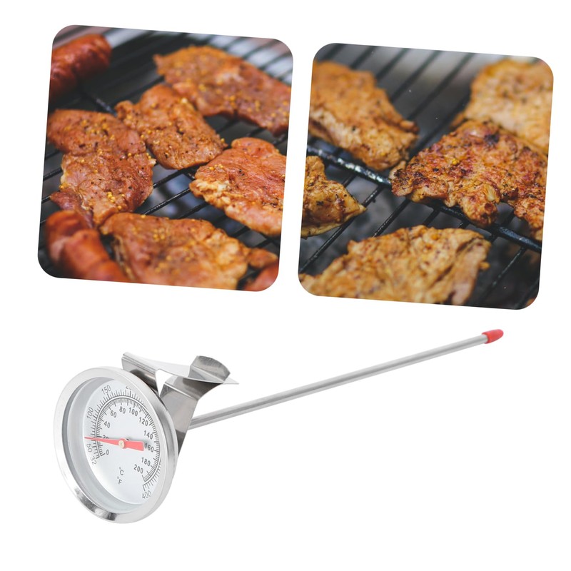 IWOWHERO Stainless Steel Meat Thermometer for Grilling Cooking Accurate BBQ